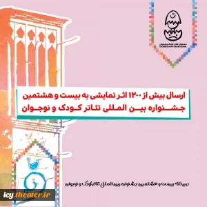 ارسال بیش از 1200 اثر به بیست و هشتمین جشنواره تئاتر کودک و نوجوان