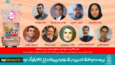 طی احکامی از سوی امیر مشهدی عباس دبیر جشنواره