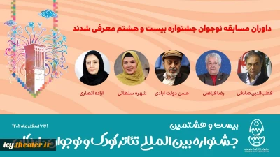 در آستانه برگزاری جشنواره بین‌المللی تئاتر کودک و نوجوان

داوران مسابقه نوجوان جشنواره بیست و هشتم معرفی شدند