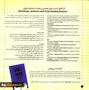 جدول اجراها و کارگاه های آموزشی
