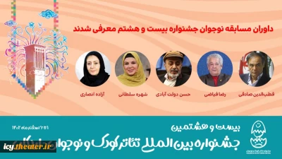 با حکم دبیر بیست‌وهشتمین جشنواره بین‌المللی تئاتر کودک نوجوان

داوران مسابقه نوجوان جشنواره 28 اردکان معرفی شدند