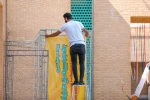 آماده سازی فضای شهری برای برگزاری افتتاحیه جشنواره - عکس: سجاد جعفری